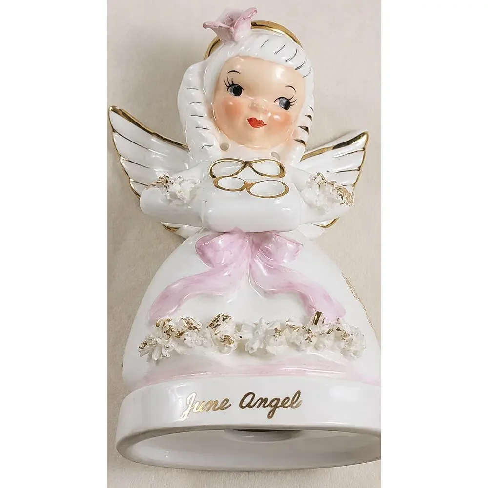 Vintage Napco June Birthday Angel Figurine 1950s Japan